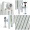 Milano Mercury - Cast Iron Radiator - 4 Column - 760mm Tall - Porcelain White