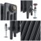 Milano Mercury - Cast Iron Radiator - 4 Column - 360mm Tall - Slate Black