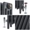Milano Mercury - Cast Iron Radiator - 4 Column - 560mm Tall - Slate Black