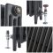 Milano Mercury - Cast Iron Radiator - 4 Column - 760mm Tall - Slate Black
