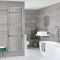 Milano Arno - Dual Fuel Chrome Bar on Bar Heated Towel Rail - Choice of Size