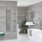 Milano Arno - Dual Fuel Chrome Bar on Bar Heated Towel Rail - Choice of Size