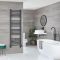 Milano Kent - Dual Fuel Straight Anthracite Heated Towel Rail - Choice of Size