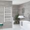 Milano Kent Dual Fuel - Straight White Heated Towel Rail - Choice of Size