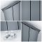 Milano Skye - Anthracite Horizontal Aluminium Designer Radiator (Single Panel) - 600mm Tall - Choice Of Width
