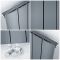 Milano Skye - Anthracite Aluminium Vertical Designer Radiator (Single Panel) - Choice of Size