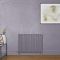 Milano Aruba - Electric Dahlia Purple Horizontal Designer Radiator - 635mm Tall - Choice of Size, Thermostat and Cable Cover