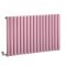 Milano Aruba - Electric Camellia Pink Horizontal Designer Radiator - 635mm Tall - Choice of Size, Thermostat and Cable Cover