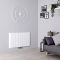 Milano Skye - White Horizontal Aluminium Designer Radiator (Single Panel) - 600mm Tall - Choice Of Width