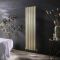 Milano Alpha - Flat Panel Vertical Designer Radiator - Single Panel - 1600mm x 450mm - Brushed Brass
