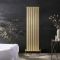 Milano Alpha - Flat Panel Vertical Designer Radiator - Single Panel - 1600mm x 450mm - Brushed Brass