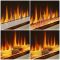 ECOSO Luxe -  Modern Black Electric Media Wall Fire - Choice of Size and Fuel Bed