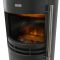 ECOSO Radiance - Modern Black Cylinder Electric Stove