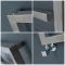 Milano Eclipse - Designer Satin Stainless Steel Heated Towel Rail - 880mm x 500mm