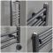 Milano Kent - Electric Curved Anthracite Heated Towel Rail - Choice of Size and Element