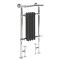 Milano Elizabeth - Anthracite Traditional Dual Fuel Heated Towel Rail - 930mm x 450mm (With Overhanging Rail) - Choice of Wi-Fi Thermostat and Cable Cover