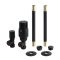 Milano - Modern Thermostatic Angled Radiator Valve and Pipe Set - Black