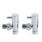 Milano - Minimalist Chrome Angled Radiator Valves (Pair)
