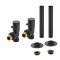Milano - Minimalist Angled Radiator Valve and Pipe Sleeve Set - Choice of Finish