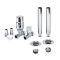 Milano - Thermostatic Straight Radiator Valve and Pipe Sleeve Set - Chrome