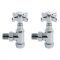 Milano - Traditional Chrome Angled Radiator Valves (Pair)