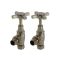 Milano - Traditional Angled Radiator Valve and Pipe Set - Dark Brushed Brass