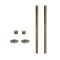 Milano - Traditional Angled Radiator Valve and Pipe Set - Dark Brushed Brass