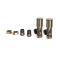 Milano - Modern Brushed Gold Angled Radiator Valves (Pair)