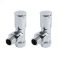 Milano - Angled Radiator Valves - Choice of Finish