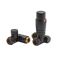 Milano - Black Thermostatic Dual Fuel Corner Radiator Valves