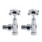 Milano Select - Chrome Traditional Angled Radiator Valves - (Pair)