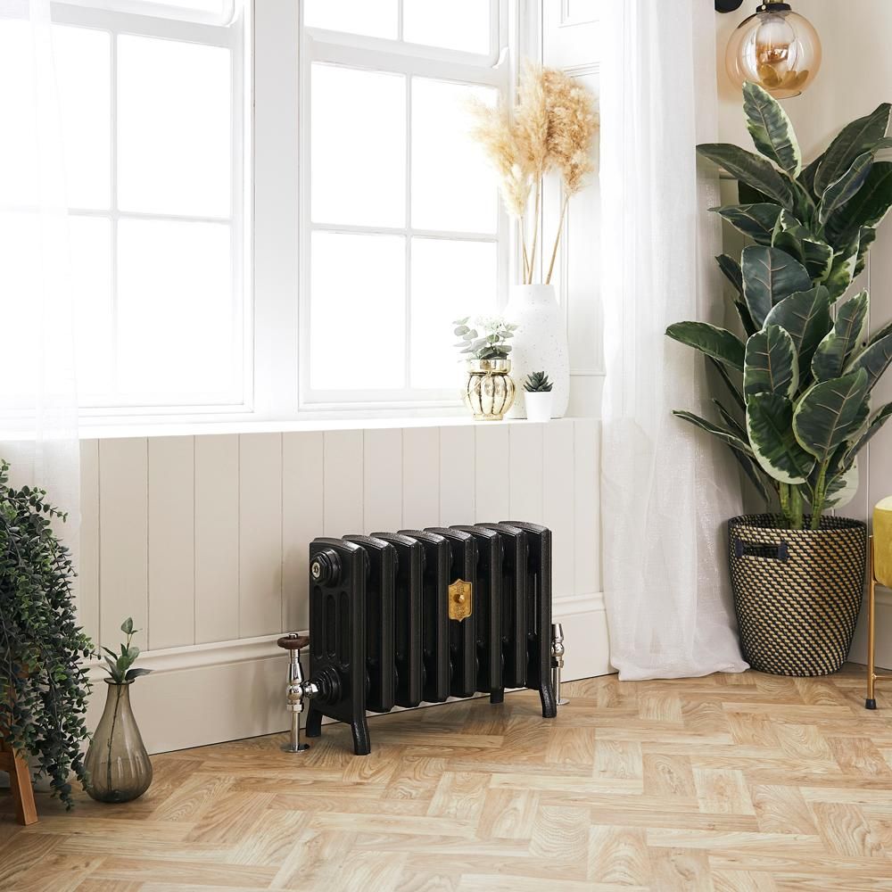 Milano Isabel - Cast Iron Radiator - 4 Column - 357mm Tall - Antique Graphite
