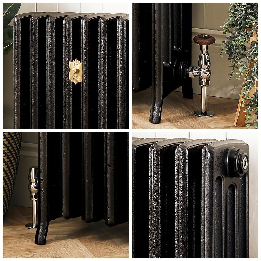 Milano Isabel - Cast Iron Radiator - 4 Column - 760mm Tall - Antique Graphite