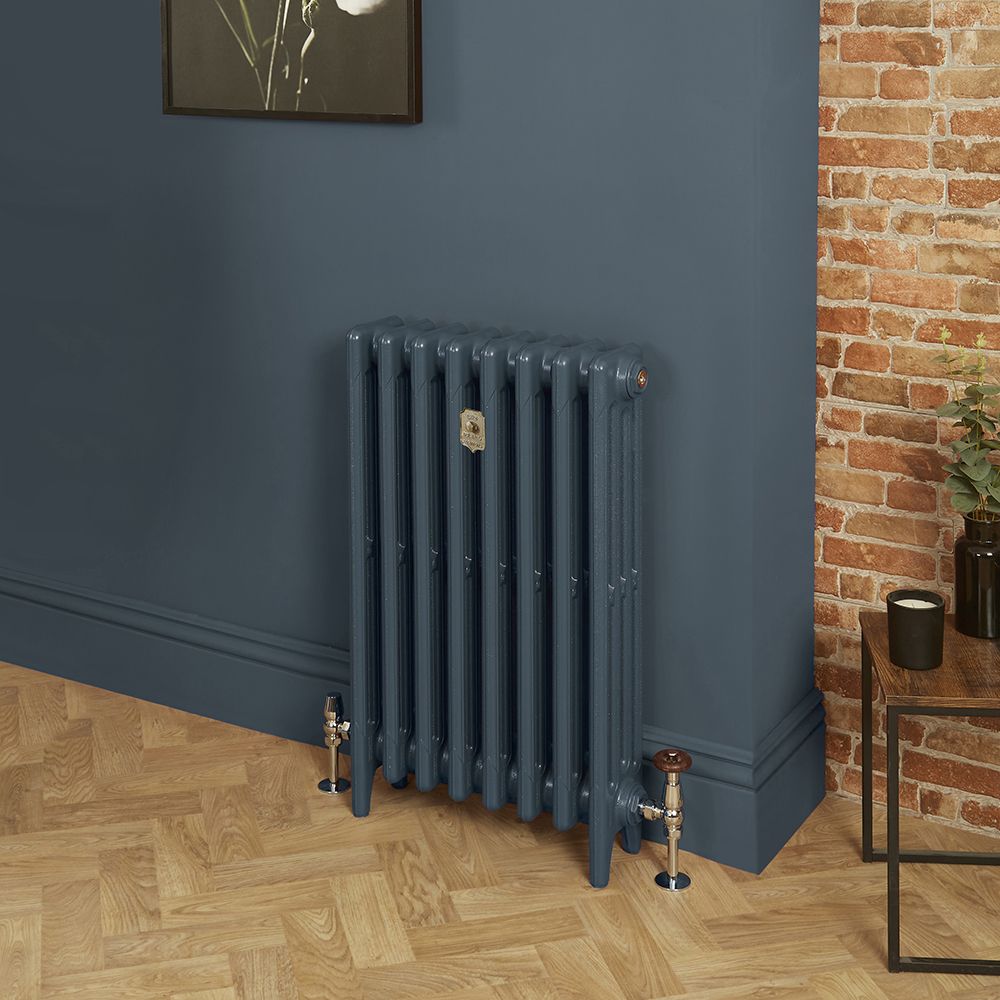 Milano Mercury - Cast Iron Radiator - 4 Column - 960mm Tall - Farrow & Ball Hague Blue