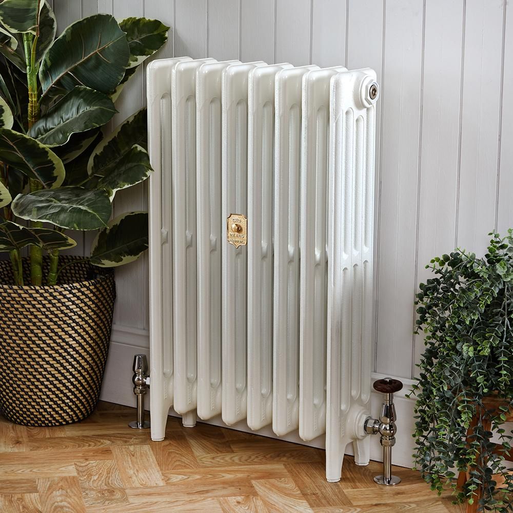 Milano Mercury - Cast Iron Radiator - 4 Column - 960mm Tall - Porcelain White