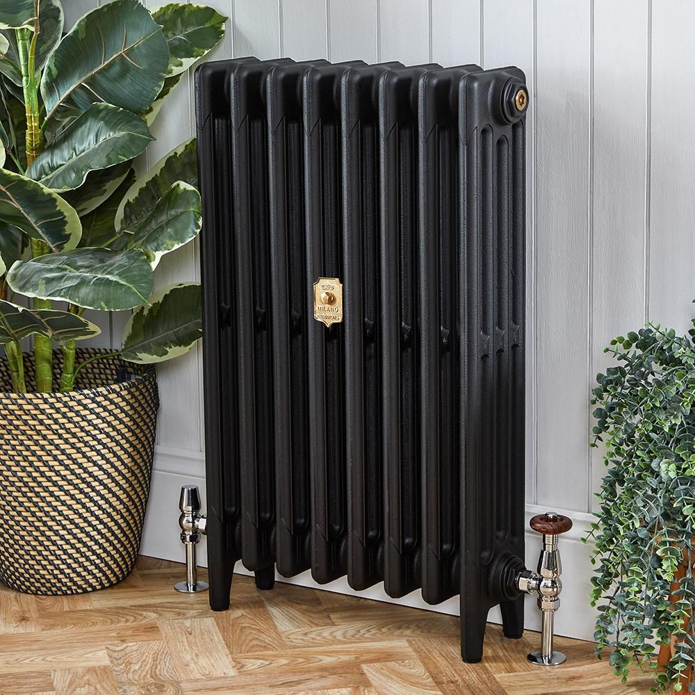Milano Mercury - Cast Iron Radiator - 4 Column - 760mm Tall - Slate Black