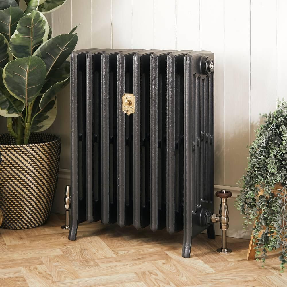Milano Isabel - Cast Iron Radiator - 6 Column - 660mm Tall - Antique Silver