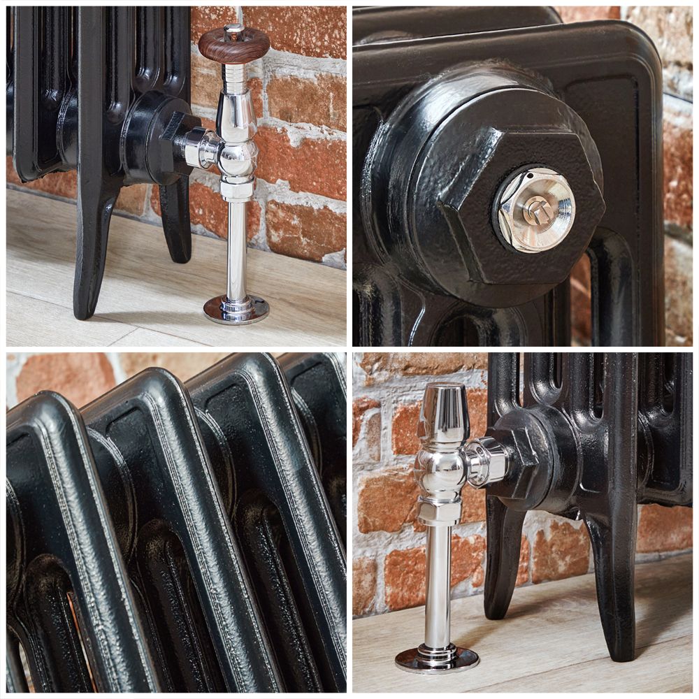 Milano Alice - Cast Iron Radiator - 3 Column - Black