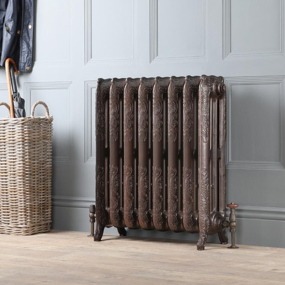 Milano Beatrix - Ornate Cast Iron Radiator - 2 Column - Antique Copper