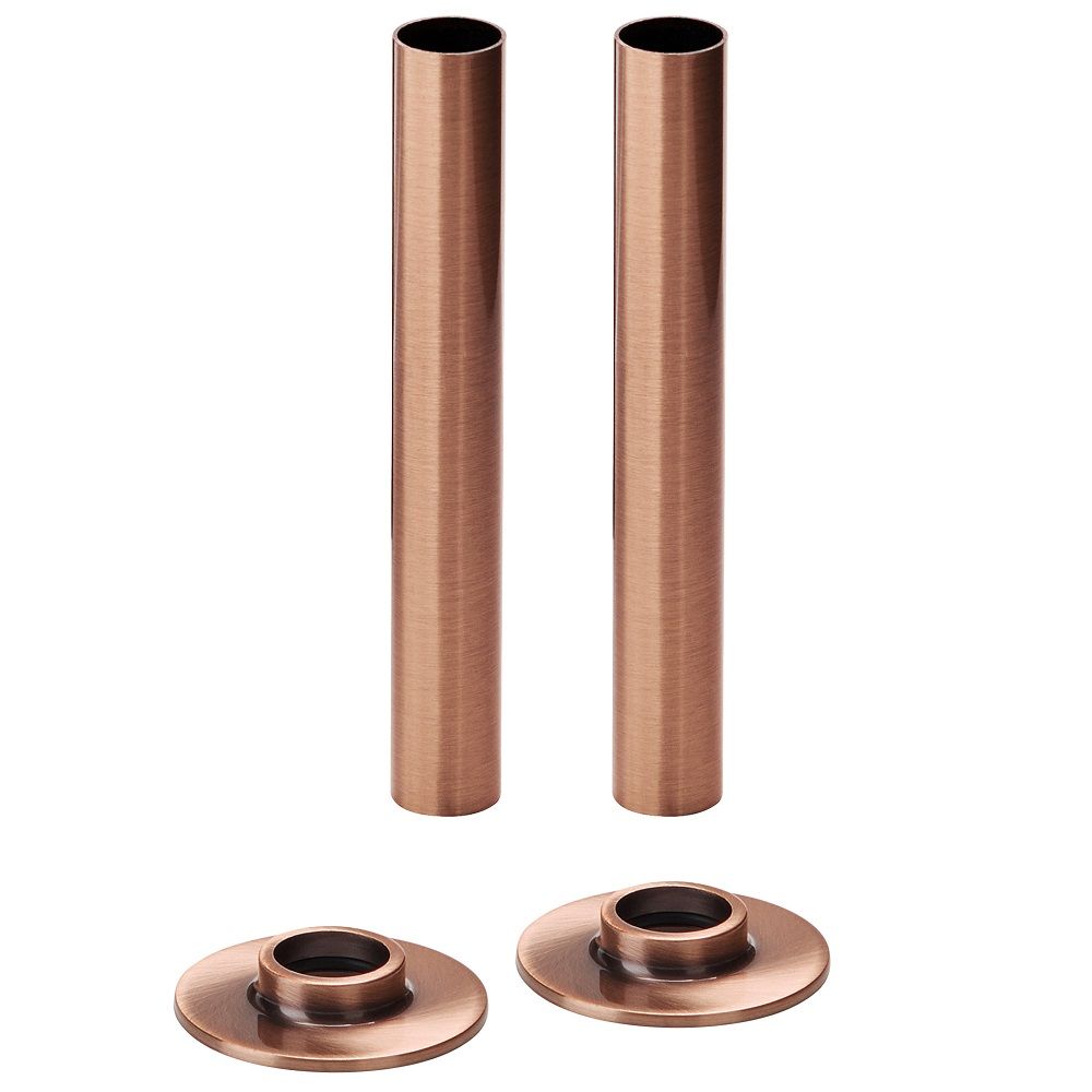 Milano - Antique Copper Radiator Pipe Sleeves (Pair)