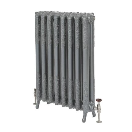 Milano Beatrix - Ornate Cast Iron Radiator - 2 Column - 510mm Tall - Antique Silver