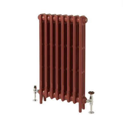 Milano Mercury - Cast Iron Radiator - 3 Column - 760mm Tall - Farrow & Ball Eating Room Red