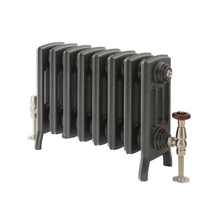 Milano Isabel - Cast Iron Radiator - 4 Column - 357mm Tall - Antique Silver