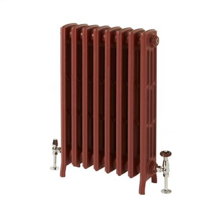 Milano Isabel - Cast Iron Radiator - 4 Column - 760mm Tall - Farrow & Ball Eating Room Red