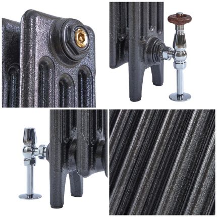 Milano Mercury - Cast Iron Radiator - 4 Column - 460mm Tall - Antique Graphite