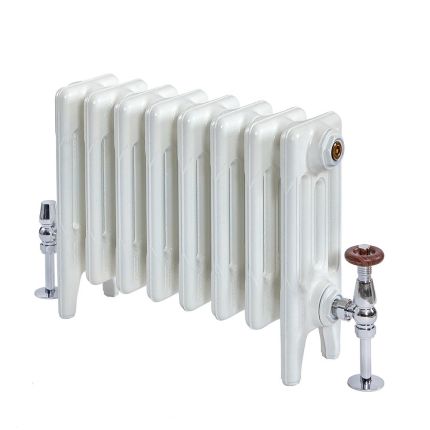 Milano Mercury - Cast Iron Radiator - 4 Column - 460mm Tall - Porcelain White