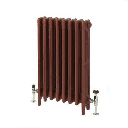 Milano Mercury - Cast Iron Radiator - 4 Column - 560mm Tall - Farrow & Ball Eating Room Red