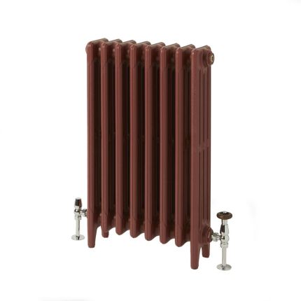 Milano Mercury - Cast Iron Radiator - 4 Column - 760mm Tall - Farrow & Ball Eating Room Red