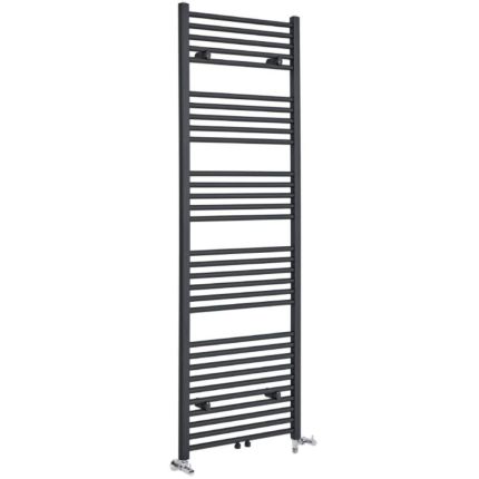 Milano Neva - Dual Fuel Anthracite Heated Towel Rail - Choice of Size
