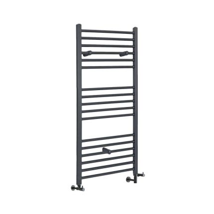 Milano Kent - Dual Fuel Straight Anthracite Heated Towel Rail - Choice of Size